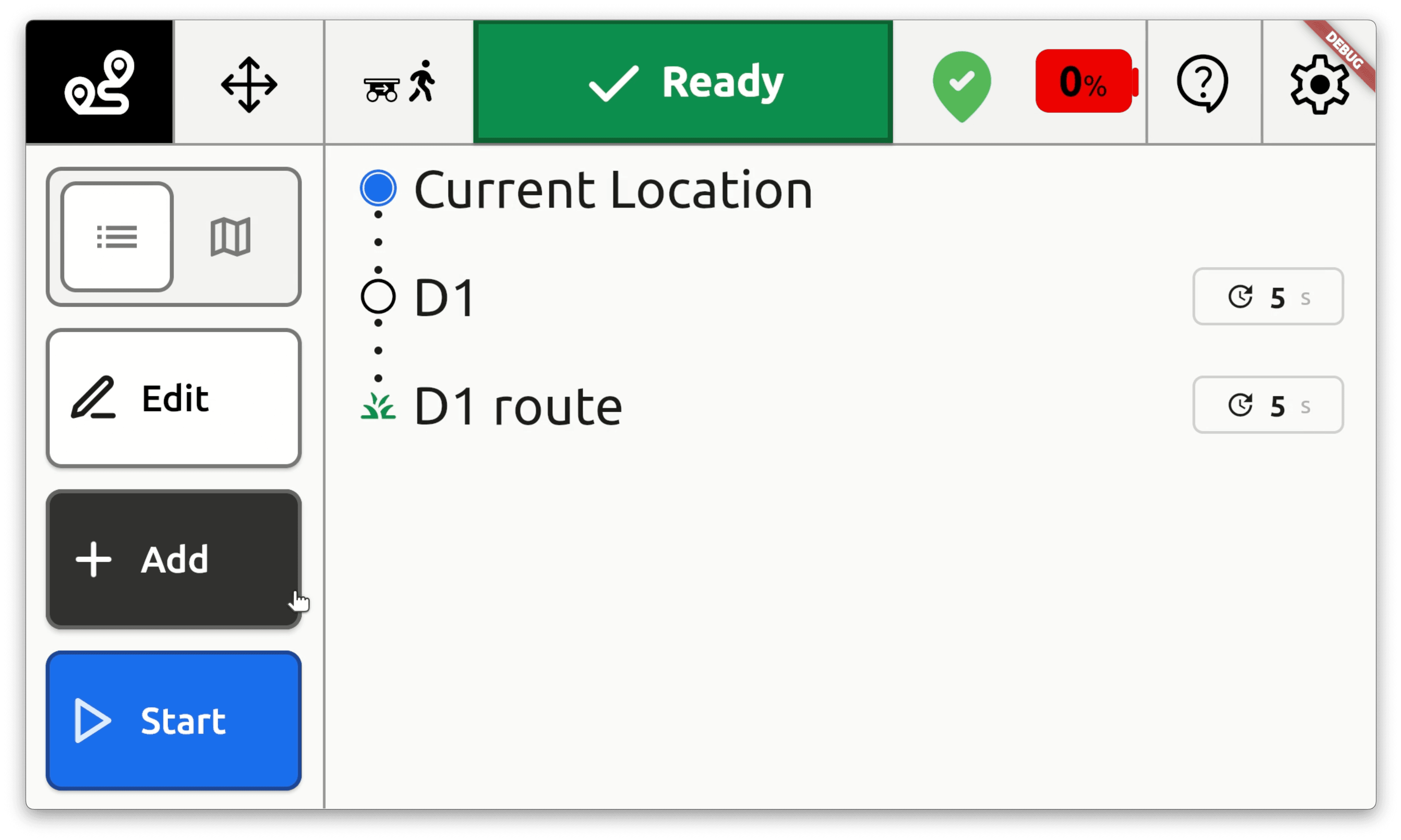 Mowing UI